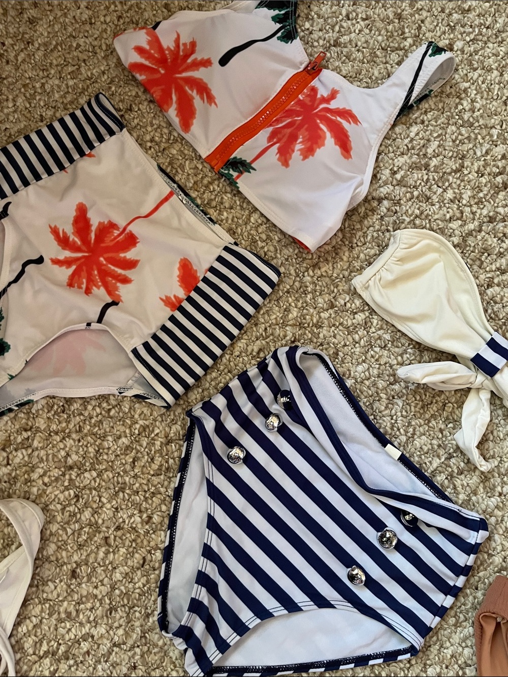 BUNDLE!! Mixed Women's Bikini Set Bundle - Neutrals, Stripes & Floral